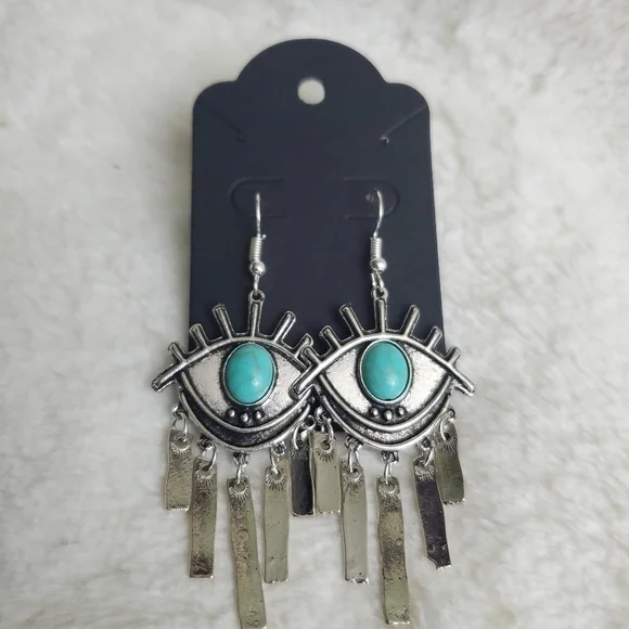3/$15 New Evil Eye Earrings - Picture 3 of 3